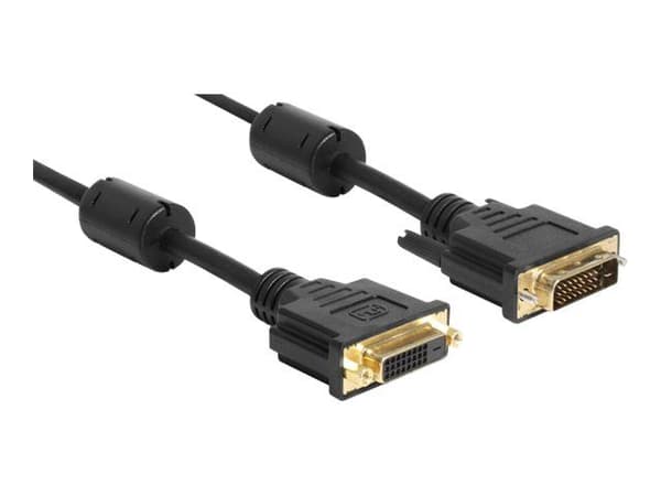 DeLOCK - DVI-kaapeli - DVI-D (naaras) - DVI-D (uros) - 5 m - musta