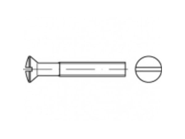 TOOLCRAFT undersenkede linseskruer M3 16 mm spalte rustfritt stål A2 200 stk
