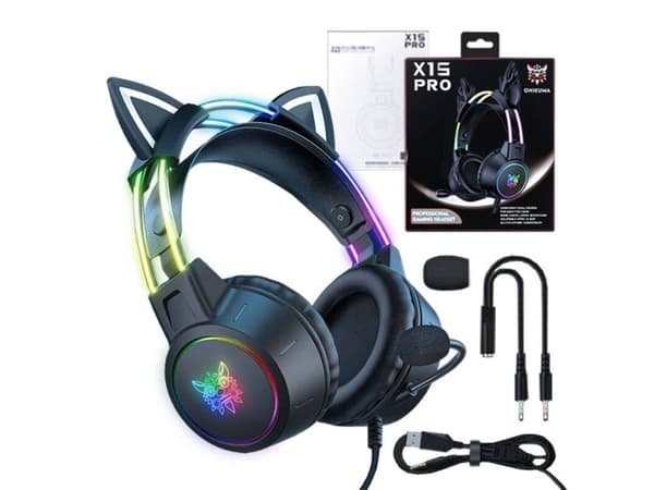 ONIKUMA X15 PRO gaming-headset Cat (svart)