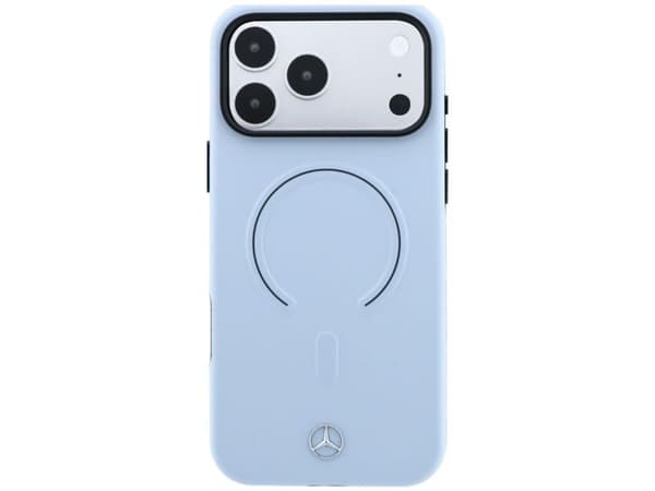 Mercedes Leather 3D MagSafe Case for iPhone 18 Pro Max / 17 Pro Max - Blue