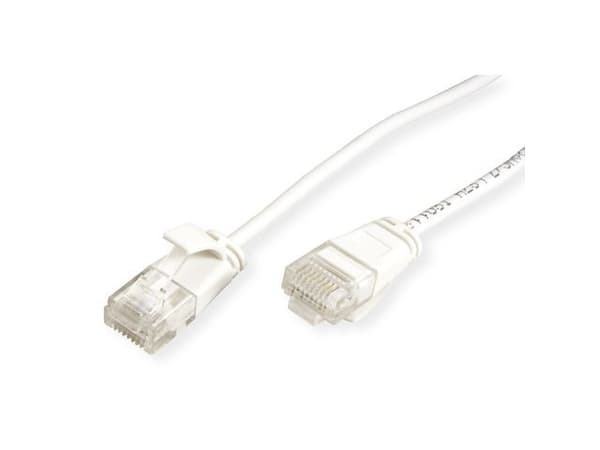 Roline ROLINE GREEN UTP patchkabel Cat.6A (Class EA), LSOH, extra tunn, vit 0,15 m