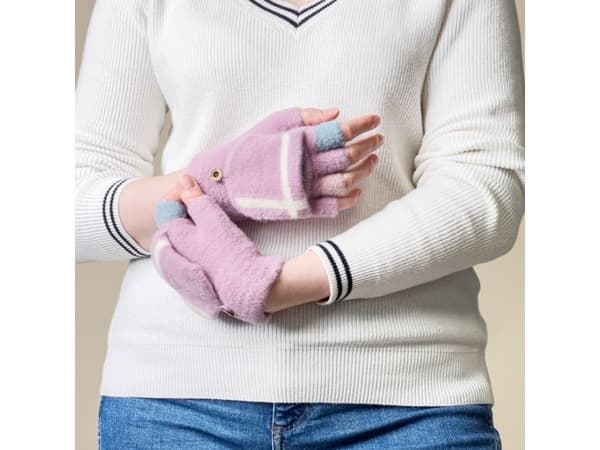 Vintertelefonhandskar för kvinnor/barn - Rosa
