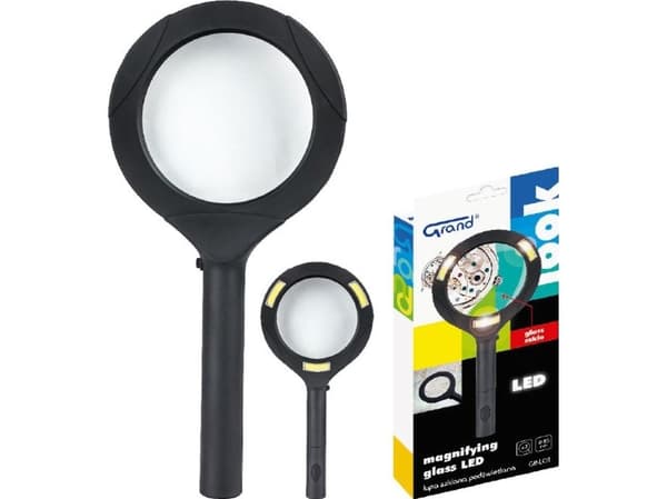 LED-belysning 85 mm glasförstoringsglas GRAND