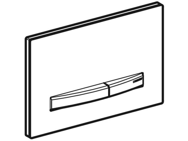 Geberit Sigma 50 betjeningsplade i hvid/krom