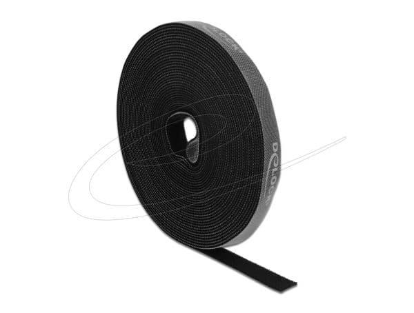 Delock - Kabelbandsrulle - 10 m - svart