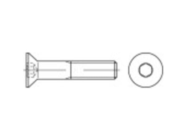 TOOLCRAFT countersunkskruer M4 12 mm innvendig sekskant rustfritt stål A2 500 stk