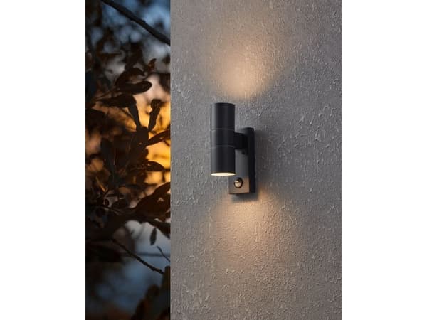 EGLO RIGA 5 UDE veggsensor 2x3W IP44 antrasitt