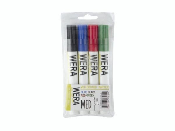 Wera whiteboardpenna 1–3 mm, 4-pack