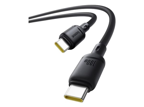 Baseus Silky USB-C/USB-C pikalatauskaapeli 1m 100W musta
