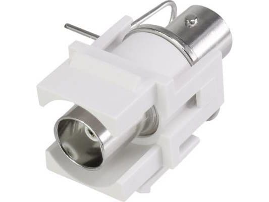 Renkforce RF-3434002, Ledning feste, Sølv, Hvit, BNC, BNC, Hunkjønn, Hunkjønn