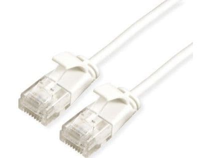 Roline ROLINE GREEN UTP patchkabel Cat.6A (Class EA), LSOH, extra tunn, vit 0,15 m