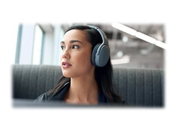 Skullcandy Crusher Evo - Hörlurar med mikrofon - fullstorlek - Bluetooth - trådlös - grå