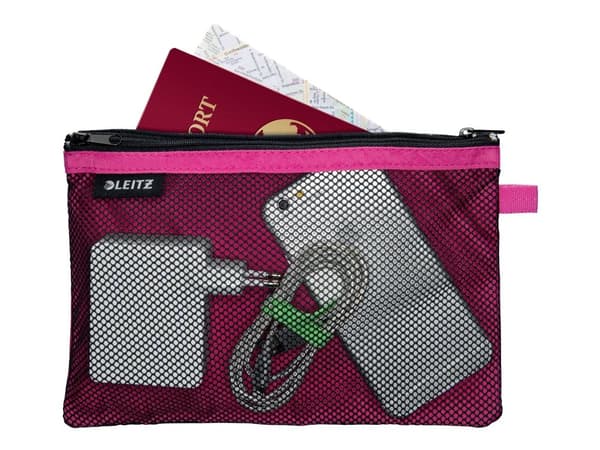 Tasku, jossa 2 lokeroa Leitz WOW Large pinkki - (10 kpl)