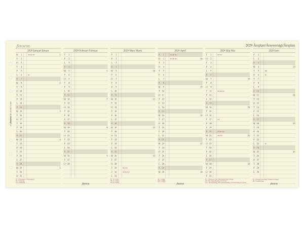 Årsöversikt A5 2029 Svenska/Danska/Norska