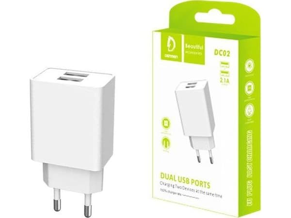 Denmen DC02 lader 2x USB-A 2,1 A (29974)