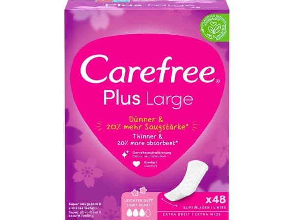 CAREFREE_Plus Large trosskydd Light 48 st