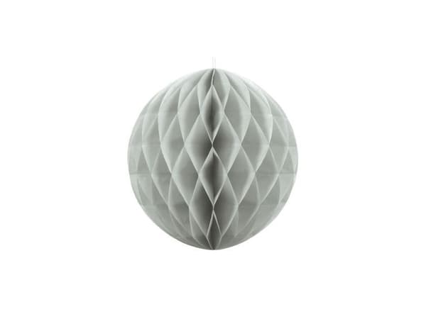 Festfarger lys grå papirvev kule, 30 cm