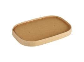 Lågt lock Duni Brick Lid Medium, brun, 500-1.000 ml, förpackning 25 st