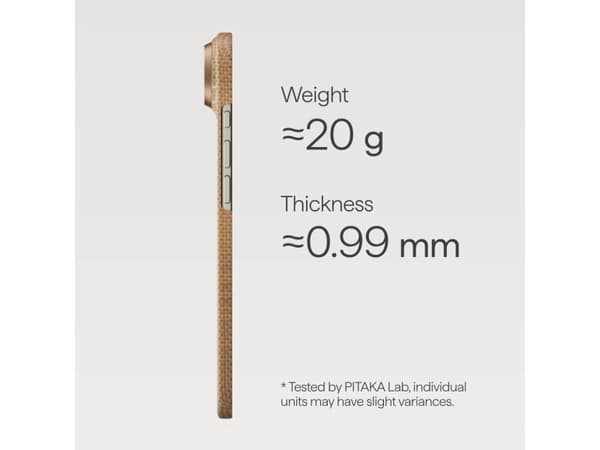 Pitaka KI1703AG, Etui, Apple, iPhone Air, 16,6 cm (6.55"), Gull
