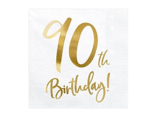 Servetter 90-årsdag, guld