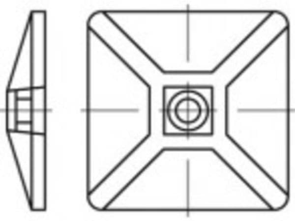 TOOLCRAFT fästesockel TO-5454867 - 100 st