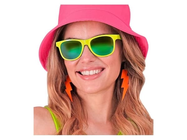 Neonorange blixtörhängen