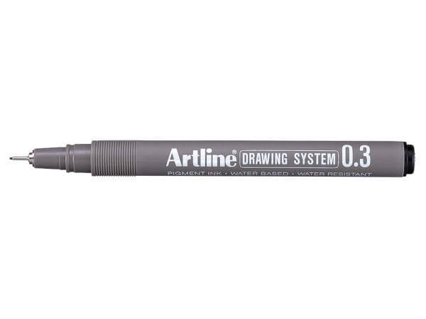 Fineliner Artline tegnepenn EK233, 0,3 mm, sort