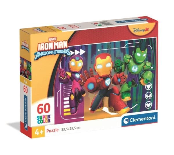Clementoni Puslespil Marvel Iron Man, 60 brikker