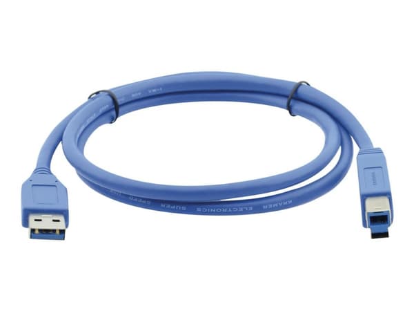 Kramer C-USB3/AB Series C-USB3/AB-6 - USB-kabel - USB-type A (hann) til USB Type B (hann) - USB 3.0 - 1.83 m - formstøpt - blå