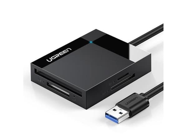 Ugreen - Kortleser - alt-i-1 (CF I, CF II, MS, MMC, SD, TransFlash, microSD, SDHC, microSDHC, SDXC) - USB 3.0