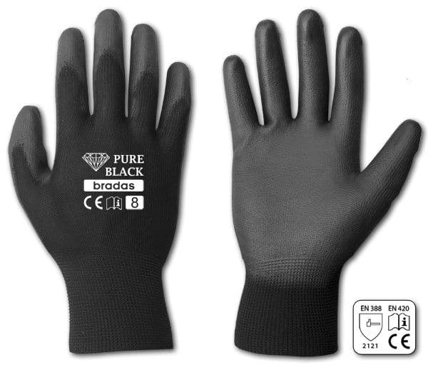 Bradas RWPBC11, Polyester, Polyuretan, Svart, Unisex, 1 par