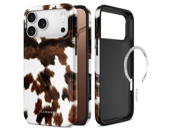 Tech-Protect Lamano MagSafe case for iPhone 18 Pro / 17 Pro - white and brown