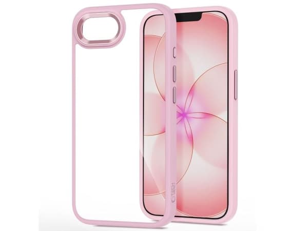 Tech-Protect Magmat-skal för iPhone 16e / 17e - transparent rosa