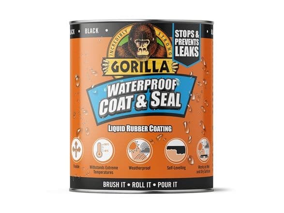 Gorilla Patch & Seal - 100mm - Sort - Waterproof - 3 m.