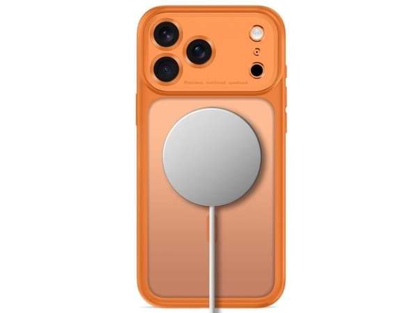 Tech-Protect MagPeak MagSafe CC case for iPhone 18 Pro / 17 Pro - matte orange