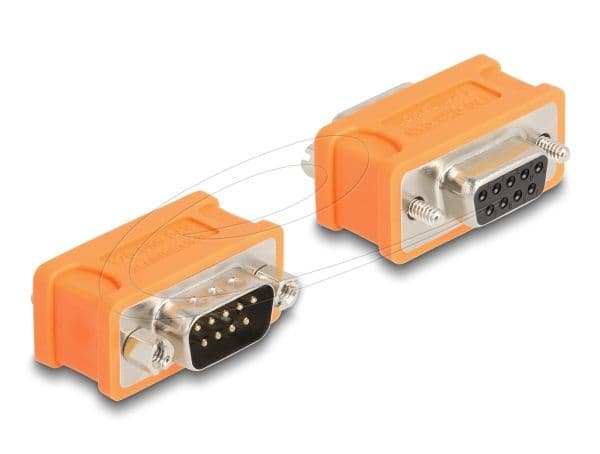 DeLOCK 66741, D-Sub 9 pin, D-Sub 9 pin, Oranssi