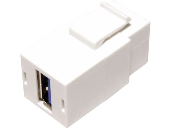Goobay 79927, Flat, Hvit, USB A, USB A, Hunkjønn, Hunkjønn