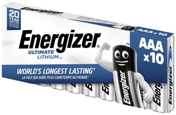 Batteri, Energizer Ultimate Lithium, AAA, 1,5V, 10 stk