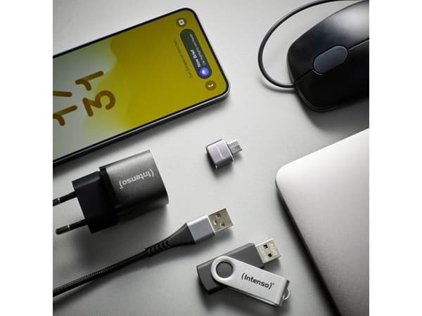 Intenso 7600113, USB-A, USB-C, Antrasitt