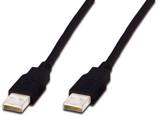 ASSMANN - USB-kabel - USB (hann) til USB (hann) - USB 2.0 - 1.8 m - formstøpt - svart