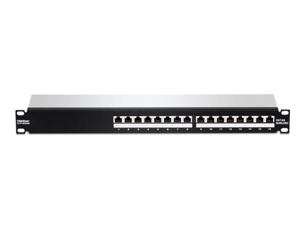 TRENDnet TC-P16C6AS - Patch-panel - rackmontering - CAT 6a - STP - RJ-45 X 16 - 1U