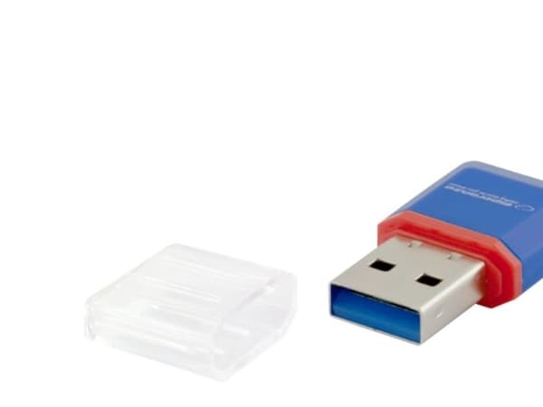 Esperanza EA134B, MicroSD (TransFlash), MicroSDHC, Sininen, Hopea, Läpinäkyvä, USB 2.0