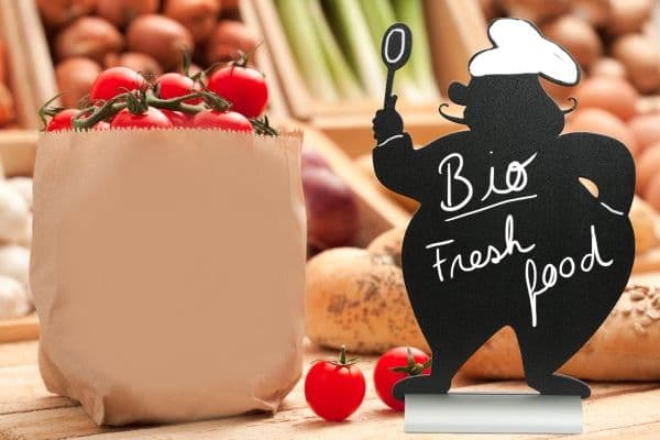 Securit® siluetti CHEF pöytäkyltti alumiinisella jalustalla