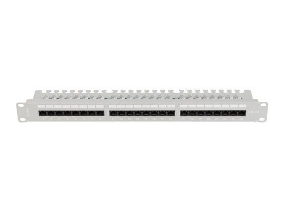 PATCHPANEL 24 PORTAR 1U 19" CAT.6A UTP MED KABELARRANGÖR LANBERG GRÅ