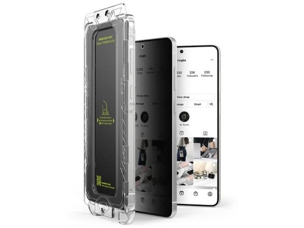 Ringke härdat glas Ringke Easy Slide 2-pack för Galaxy S25 Edge (privacy)