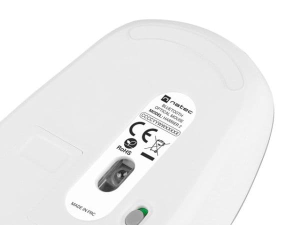NATEC HARRIER 2 TRÅDLÖS MUS 1600DPI BLUETOOTH 5.1 VIT-GRÅ