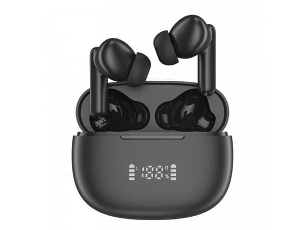 Audeeo Navigator TWS-hodetelefoner med LED-skjerm (sort)