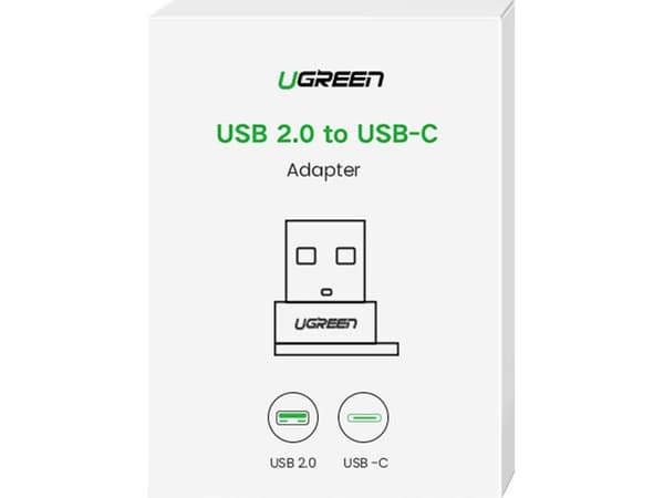 Ugreen USB-sovitin USB-C - USB-A 2.0 (musta)