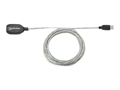 Manhattan 519779, 5 m, USB A, USB A, USB 2.0, Hankjønn/hunkjønn, Sølv