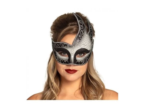 Halvmaske Venice fiamma
